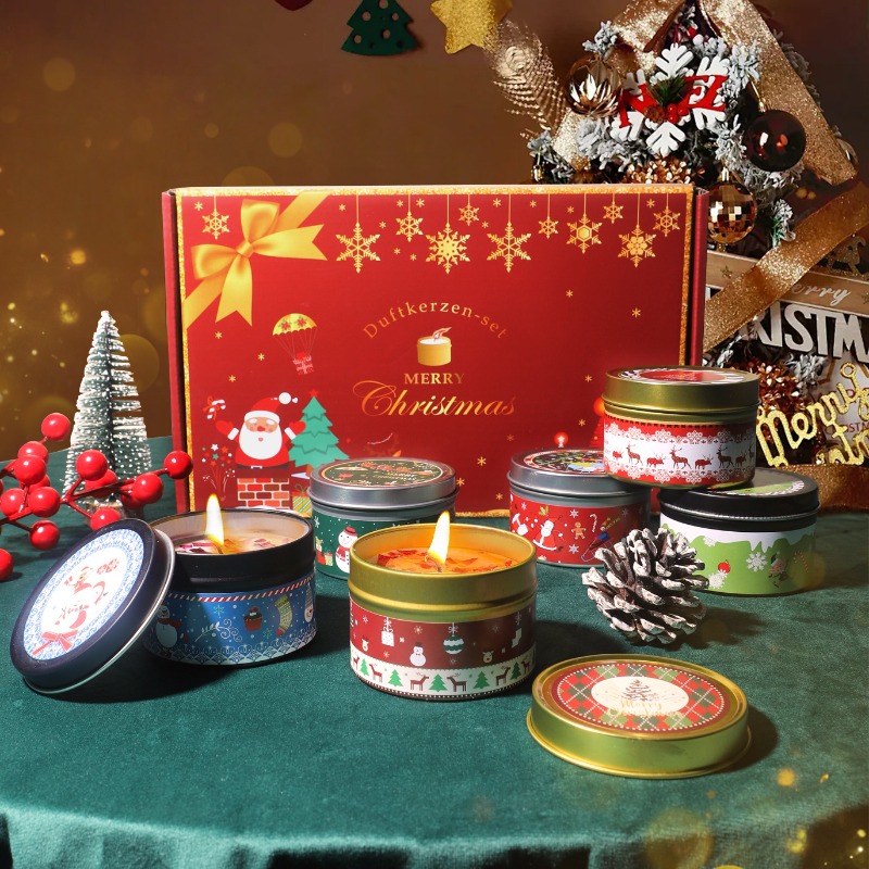 Holiday Candle Set - مجموعة هدايا شموع عيد الميلاد المصنوعة