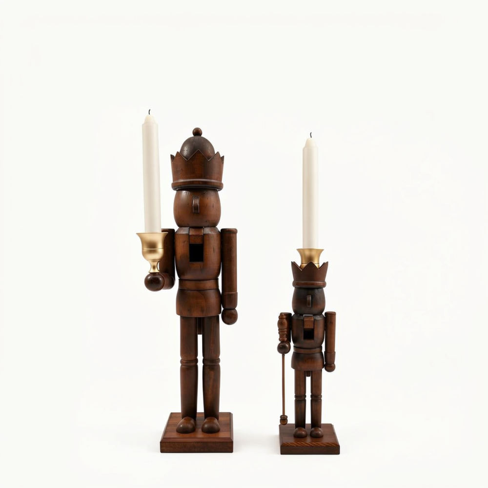 Nutcracker Figurine - مكسرة البندق بتصميم عتيق مع حامل