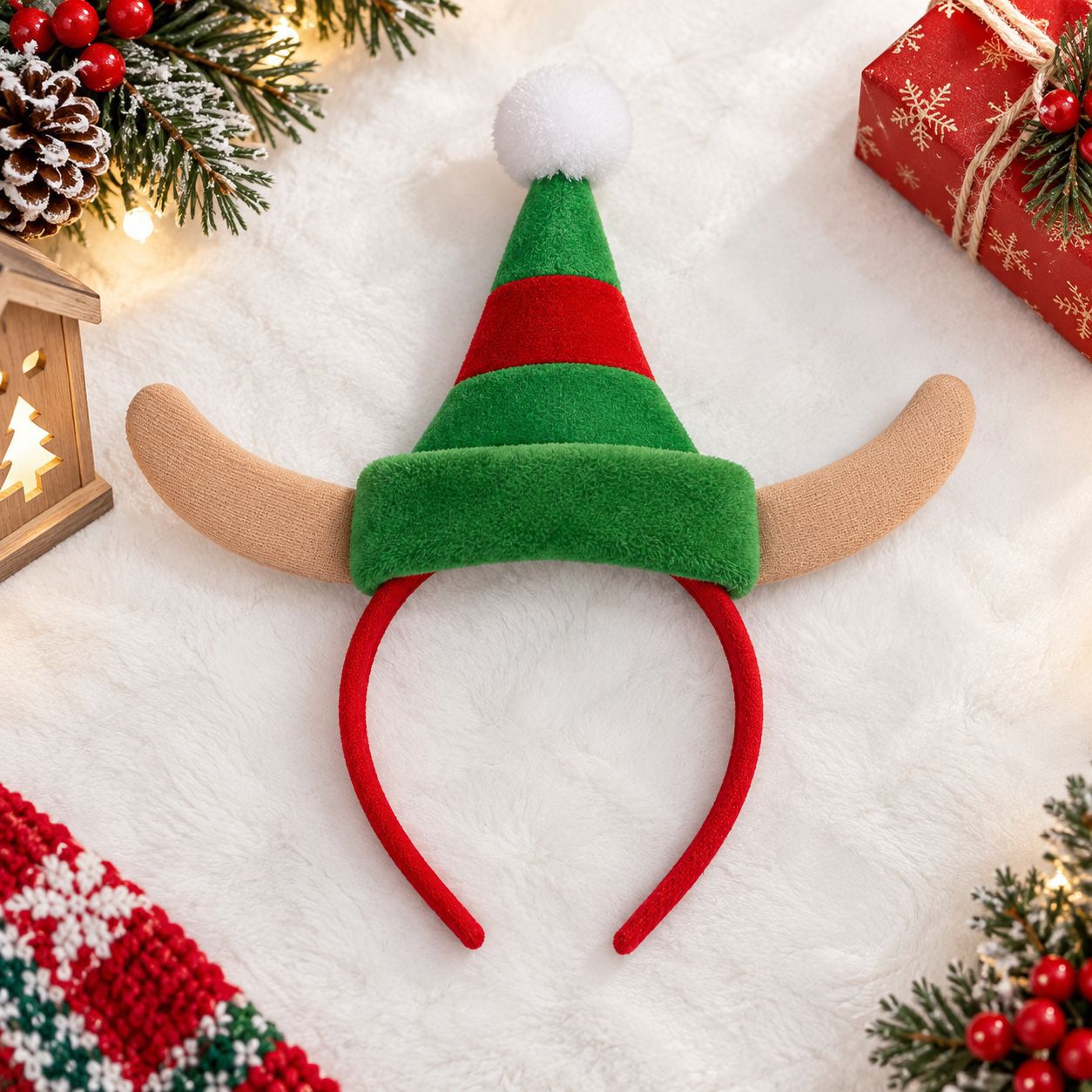 عصابة رأس لعيد الميلاد مع قبعة - مراجعة Reindeer Antlers Headband وسعره
