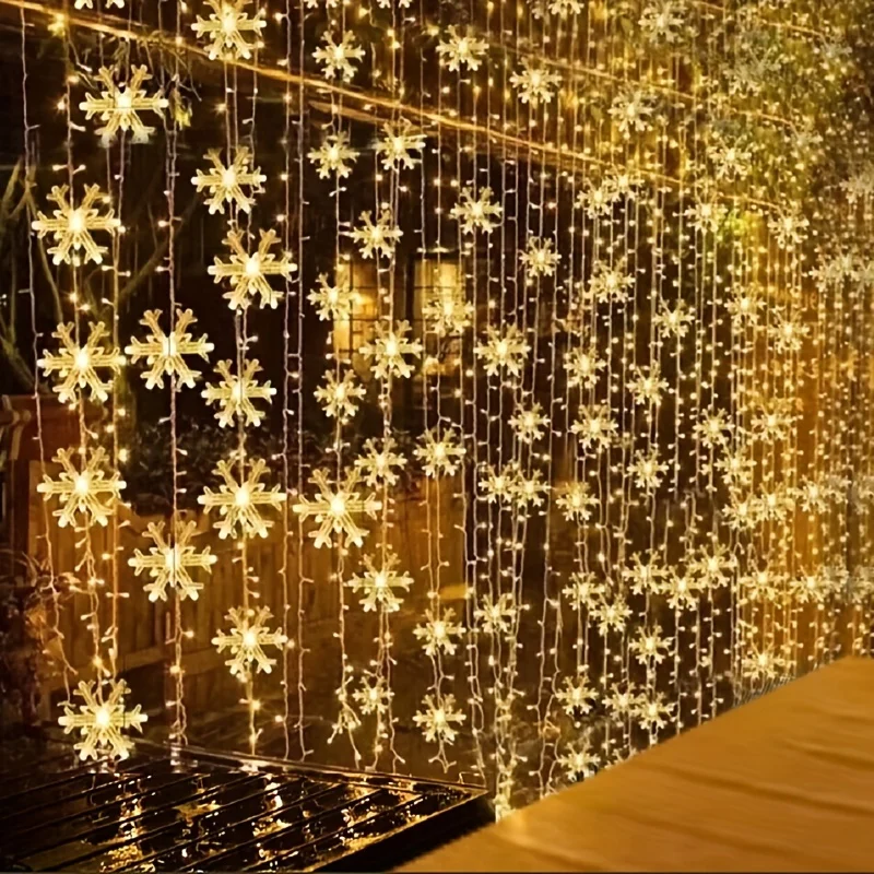 أضواء ستارة على شكل ندف الثلج  - مراجعة Led Fairy String Lights وسعره
