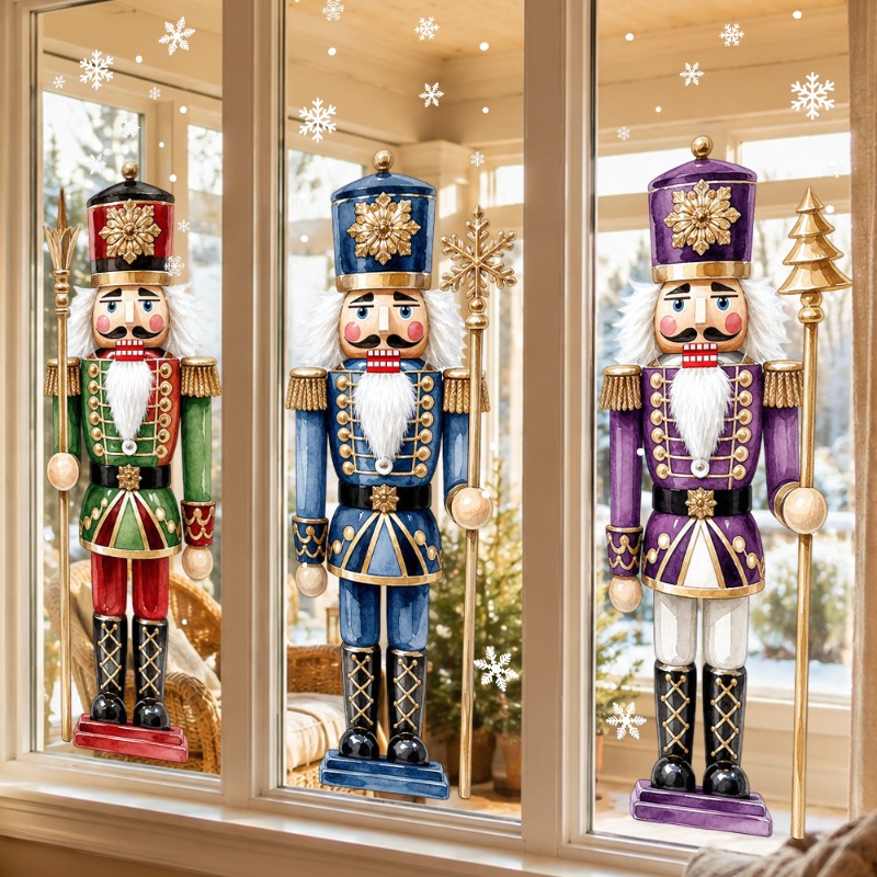 مجموعة ملصقات زجاجية كبيرة بتص - مراجعة Nutcracker Figurine وسعره