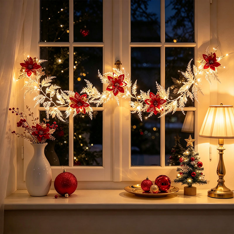 إكليل عيد الميلاد الأبيض مع زه - مراجعة Led Fairy String Lights وسعره